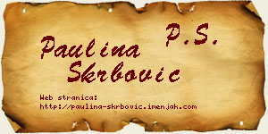 Paulina Škrbović vizit kartica